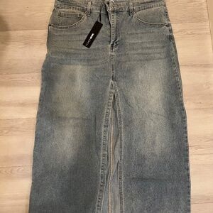 Denim Maxi skirt